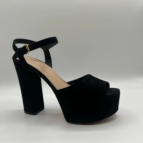 Christian Dior Black platform sandal heels size EU 39.5